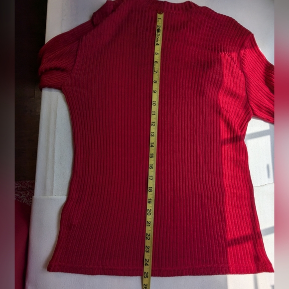 Caroll Luxurious Red Sweater Knit Crew Neck Size EU 44/ US 12 Paris France U-2 - Picture 6 of 7